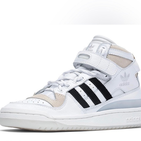 NWT ADIDAS X IVY PARK Forum Mid 'White Mesa' (BLACK PACK) SZ- 8.5 - Picture 1 of 13
